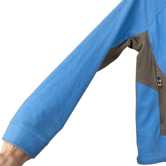 The North Face TKA 1 Women's Sz M Medium Blue Full-Zip Fleece Sweater Jacket - Picture 4 of 10